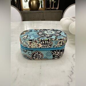 Vera Bradley Blue and Black Floral Storage Case